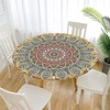FANSU Round Tablecloth 70cm, Waterproof Round Table Cover Mandala Wipe