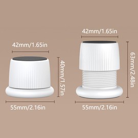 SagaSave 4Pcs Adjustable Furniture Bed Risers, 1.6-2.5 inch Anti Slip Couch Risers Bed Risers for Sofa Bed Table Chair Lifts (White)