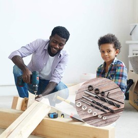 Rybtd 6/8/10mm Wood Dowel Hole Drilling Guide Jig Kit with 6 Dowels Alignment Tool+3 Drill Depth Stops+3 Dowel Drill Suitable for Woodwork Drill Tools Used by DIY Worker to Mark Pin Center Position