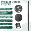 Gisafai Tall U Channel Sign Steel Post with Enamel Coating
