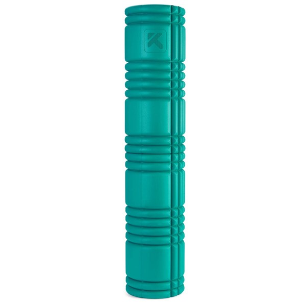 TriggerPoint Grid Patented Multi-Density Foam Massage Roller for Exercise, Deep Tissue and Muscle Recovery - Relieves Muscle Pain & Tightness, Improves Mobility & Circulation (26"), Teal