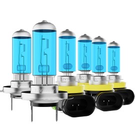 DMEPUGI Headlight Bulbs Fit For Chevy Traverse 2013-2018,H7 H11 High Low Beam H11 Fog Lights Combo,Super Bright 5500K White Light High Performance Halogen Light Bulbs,6PCS