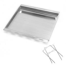 Utheer Full-Size Grill Griddle Insert for Weber Spirit 200 Series, Stainless Steel Flat Top Griddle Replacement Part for Weber Spirit I&II E-210/220 S-210/220 Series Gas Grills, with Removable Handles