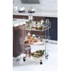 ONELUX 3-Tier Acrylic Utility Rolling Cart, Multifunction Storage Cart On