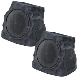 Rock Speaker Outdoor Waterproof Bluetooth Rock Speaker Solar & USB Charging RGB Colors Solar Bluetooth Speaker Bluetooth for Party Patio Pool Deck Yard Garden and Home (2PCS)