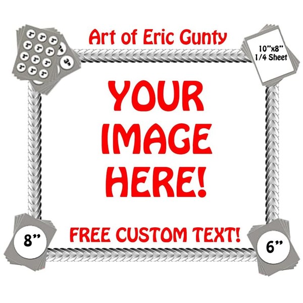 1/4 Sheet Create Your Own Custom Edible Cake Topper with Your Photo