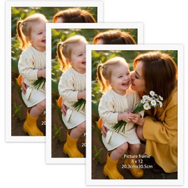 Hoikwo Picture Frame 20 x 30 cm - White Photo Frames for Wall or Table, Set of 3 Frames for Photos, Pictures, Posters