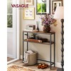 VASAGLE Console Table, 2-Tier Narrow Sofa Table with 2 Shelves,