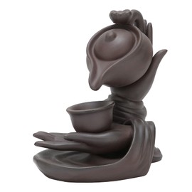 Cocoarm Innovative Backflow Incense Burner Smoke Waterfall Table Decoration for Home Office Yoga Sauna Aromatherapy, Default