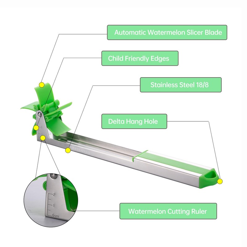 Watermelon Slicer Cutter - Stainless Steel Knife Corer Fruit Vegetable