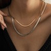 Wendalern Gold Choker Necklace Dainty Cuban Link Chain Simple Flat