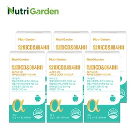 Nutri Garden [Nutri Garden] Alpha CD & Asabi Alpha Cyclodextrin / Lemon Flavor 14 sachets, 6 packs / [뉴트리가든] 알파CD & 애사비 알파시클로덱스트린 / 레몬맛 14포, 6개