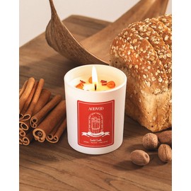 AOOVOO Cinnamon Scented Candles for Women - Aromatherapy Candle with Crystals Inside, 7oz Soy Candles for Home Scented, Christmas Birthday Gifts Candle for Women Mom