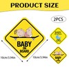 PHIOMUUE 2 PCS Baby on Board Sticker for car,Baby on