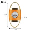 Cigar Cutter Stainless Steel Double Blade Guillotine with Leather Pouch