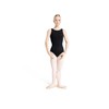 Capezio Maillot sin mangas de cuello alto para mujer, Negro