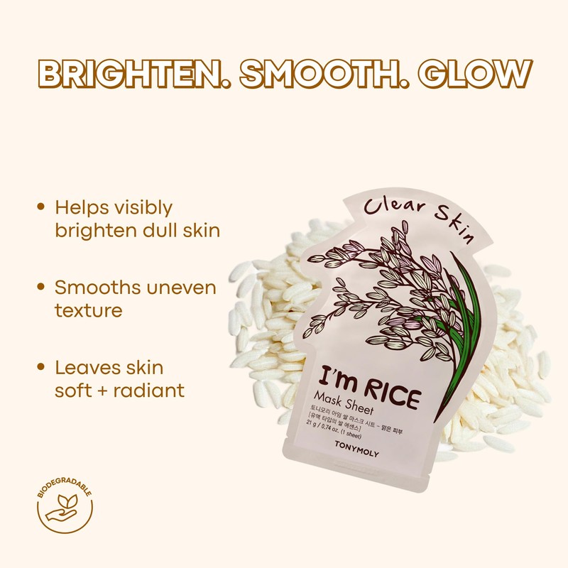 TONYMOLY I’m Rice Sheet Mask 10 Pack – Korean Skincare