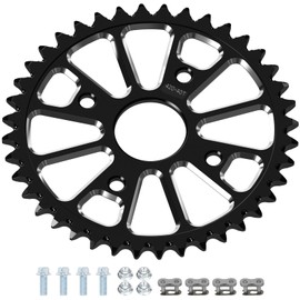 CILOYU 40 Tooth Sprocket 420 Chain 40mm Bore Compatible with Coleman Mini Bike CT200U BT200X CT200U-EX KT196 Baja Warrior Massimo MB165 MB200 Axis M200 212cc 196cc 200cc 6.5hp Powersports Parts Black