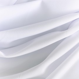 White Drapable Cotton Polyester Fabric by The Yard- 60" Wide Soft, Breathable,Good Drape and Lightweight Broadcloth Fabric for Sewing Dress Shirt Curtain Home Decor DIY Craft, 2 Yards