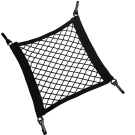 Hpbaggy Motorcycle luggage net, luggage protection net, car boot net, 30 x 28 cm luggage net, with 4 hooks, motorcycle helmet net, net bag for electric scooters, bicycles, cars, etc