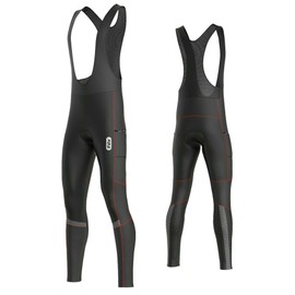 FDX Men’s All Day Cycling Bib Tights – Italian Roubaix Fabric, Breathable, Padded, Quick Dry Thermal Bike Bib Pants – All Day Winter Bicycle Riding Trouser, Biking Leggings(Red-2XL)