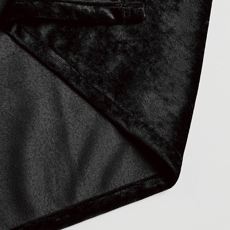 Fredsure Distressed Velvet Shower Curtain Set, 13 Pieces Black Including