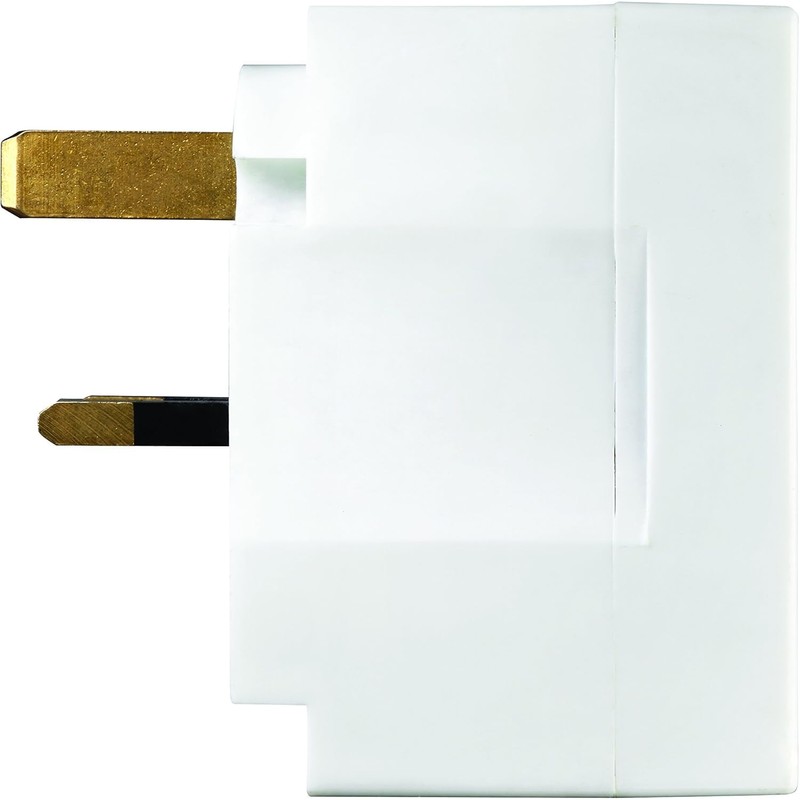Multi Socket Plug Adaptor, Two Sockets, 5 x 5 x