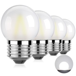 Sphoon G40 Low Wattage Led Bulb 1.5W Small Globe Edison Light Bulbs,Daylight White 5000K for Outdoor String Fridge Freezer,E26 Base Frosted Glass,15 Watt Equivalent,CRI 90+, Pack of 4