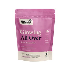 Nuzest Protein Plus | Glowing All Over | Strawberry | Support of Healthy Hair, Skin, Nails and Collagen Production | Vitamins and Minerals | 250g (10 Servings)