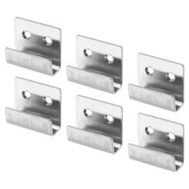 uxcell 6Pcs Mounting Bracket, 40x35mm Stainless Steel Tile Display Wall Hanger, Wall Mounted Hook Fastener Brackets for Mirrors Picture, Silver