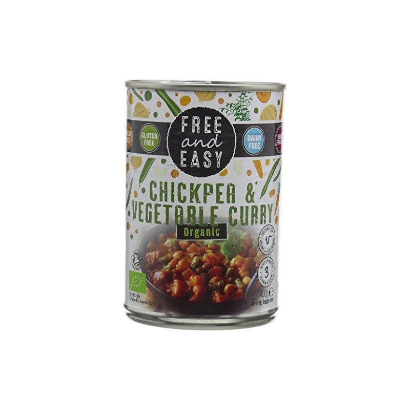 Free & Easy Organic Chick Pea and Vegetable Curry, 400