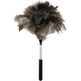 DJAPWPX Extendable Ostrich Feather Duster with Nonslip Handle, Retractable Feather Duster for Cleaning Ceiling Fan Pendant Lamp High Ceiling Blinds Furniture