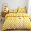 Lunoroey Duvet Cover Set Yellow Single Size Light Grey and