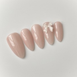 3+1 Ballet Core Handmade Nail Tips - Long Point / 3+1 발레코어 수제네일팁 - 롱 포인트