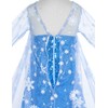 Luxury Shining Princess Costume Dress with Long Snowflake Cape for