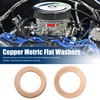 sourcing map 20 Pieces 14 mm Flat Washers Seal Copper