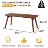 Baveke Folding Coffee Table- Foldable Floor Tables, Mid Century Coffee