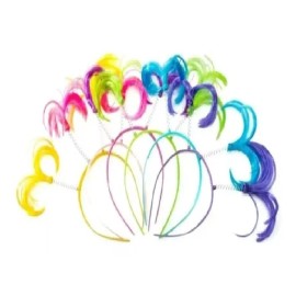 KFMX 12 Diademas Pelo Loco Para Fiestas Batucada Eventos Colores