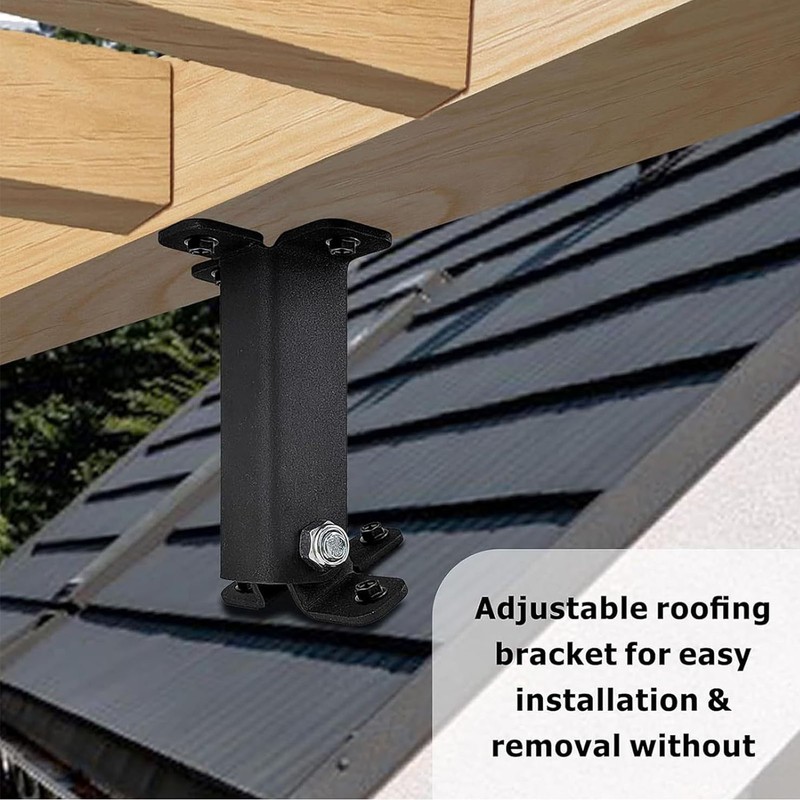 Roof Riser Bracket Heavy Duty Adjustable Stainless Steel Pergola Support