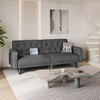 Yaheetech 63" Convertible Couch Small Futon Sofa Bed with 2