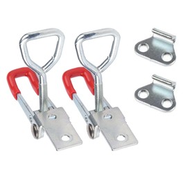Mcoser 122mm Toggle Catch Latch,Adjustable Toggle Clamp,Stainless Steel Toggle Clamp for Door Cabinet Box((Without Locking Hole)
