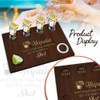 BENECREAT Word Tequila Shot Glasses Serving Tray, Wooden Flight Tray