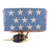 Frewahmesh American Flag Evening Clutch Metal Mesh Purse Handbag with