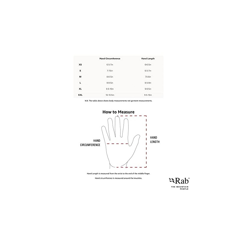 Rab Power Stretch Contact Grip Glove Black Large, Black