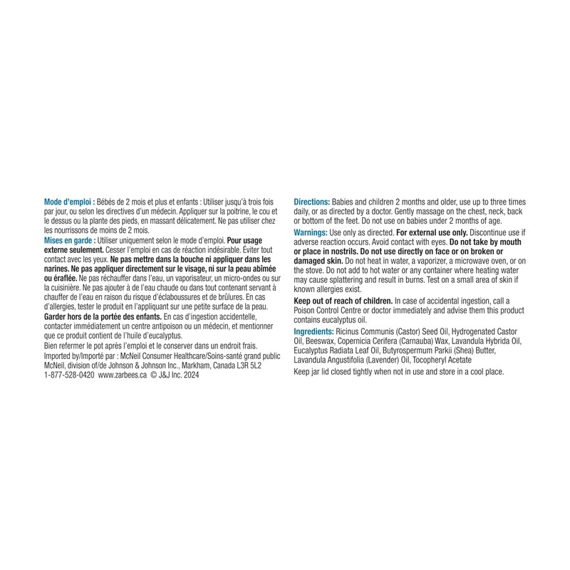 Zarbee’s® Baby + Children’s Soothing Chest Rub, 42g