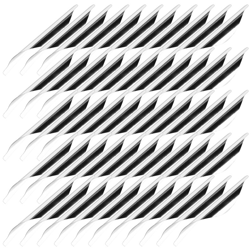 50Pcs 2.4in Arrows Vanes DIY Spiral Feather Wing Competitive Bow