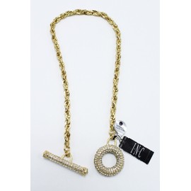 INC International Concepts New Gold Crystal Pave Toggle Necklace by INC. #N2411