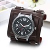 JewelryWe 2 PCS Mens Wirst Watch Hip-hop Gothic Punk 3