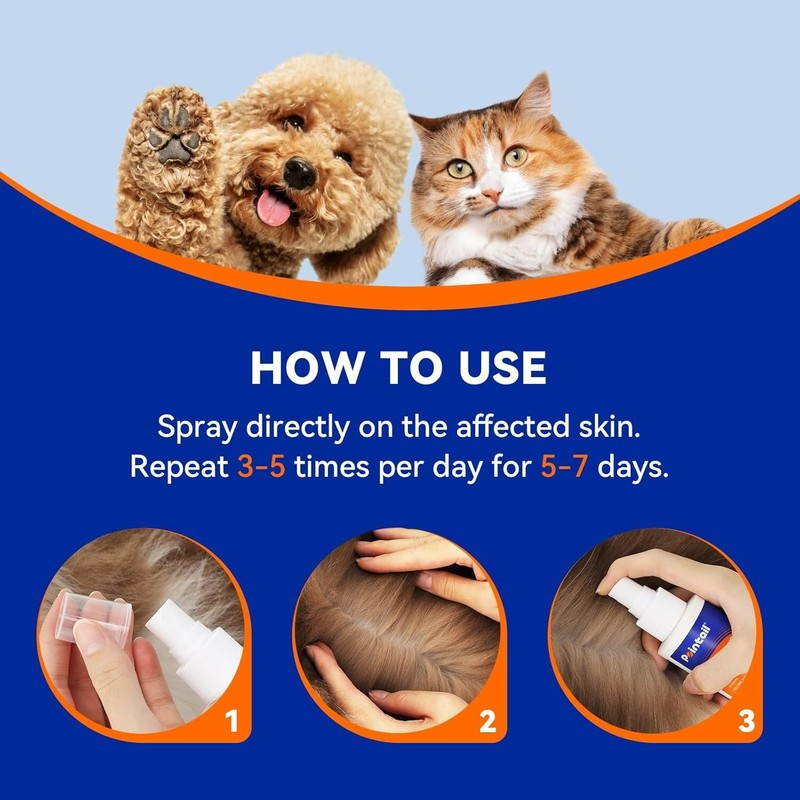 Pointail Hot Spot and Wound Spray for Dogs and Cats,