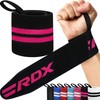 RDX Gym Wrist Wraps Wrist Wraps Weight Lifting Fitness Pink